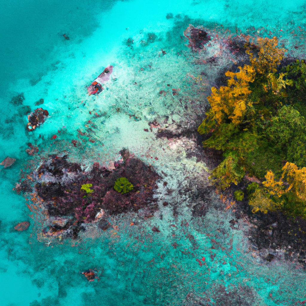 Studio lumineux à Tahiti, fond blanc minimaliste